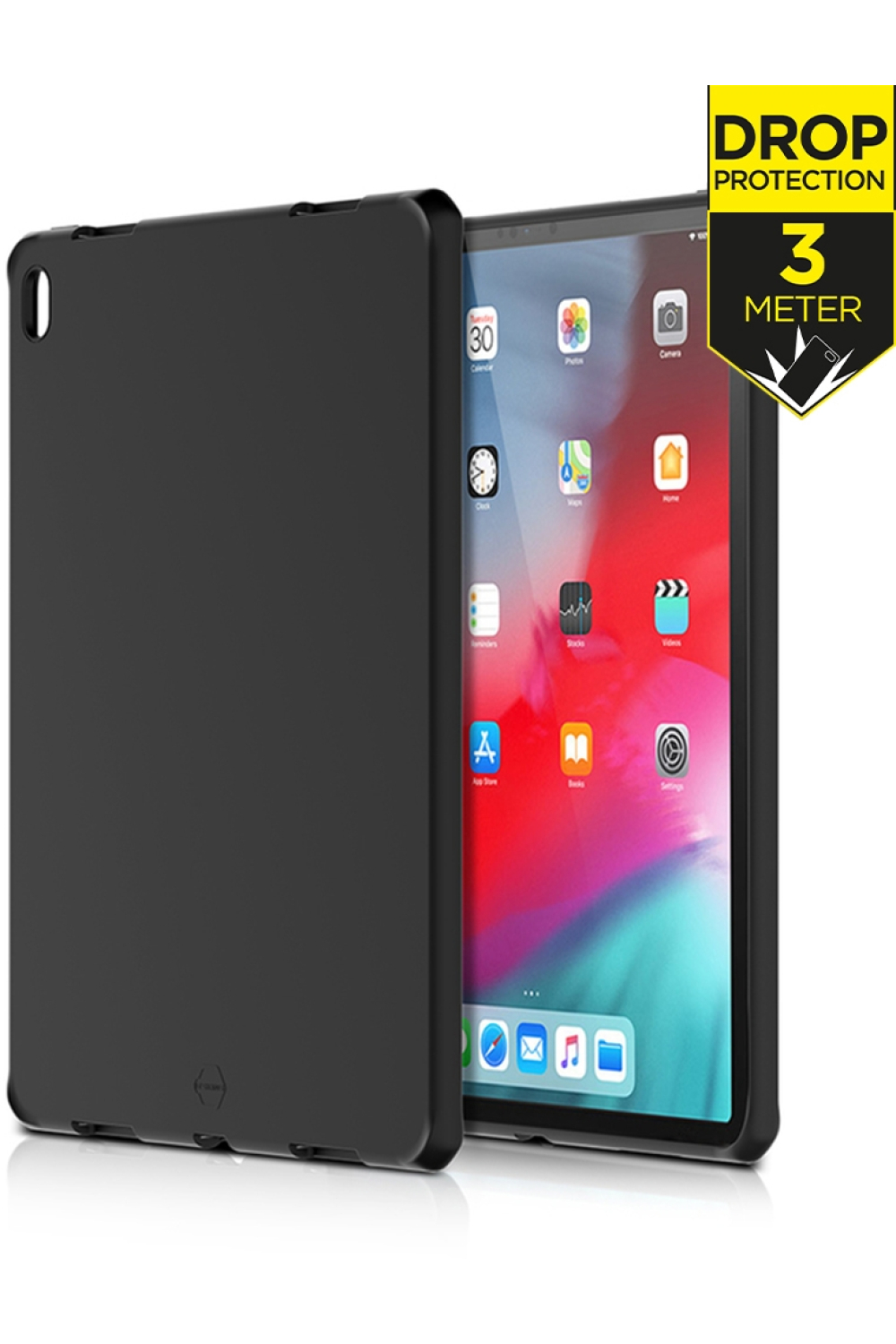 Itskins Level 2 Spectrumsolid For Apple Ipad Pro 11 2018 Plain Black