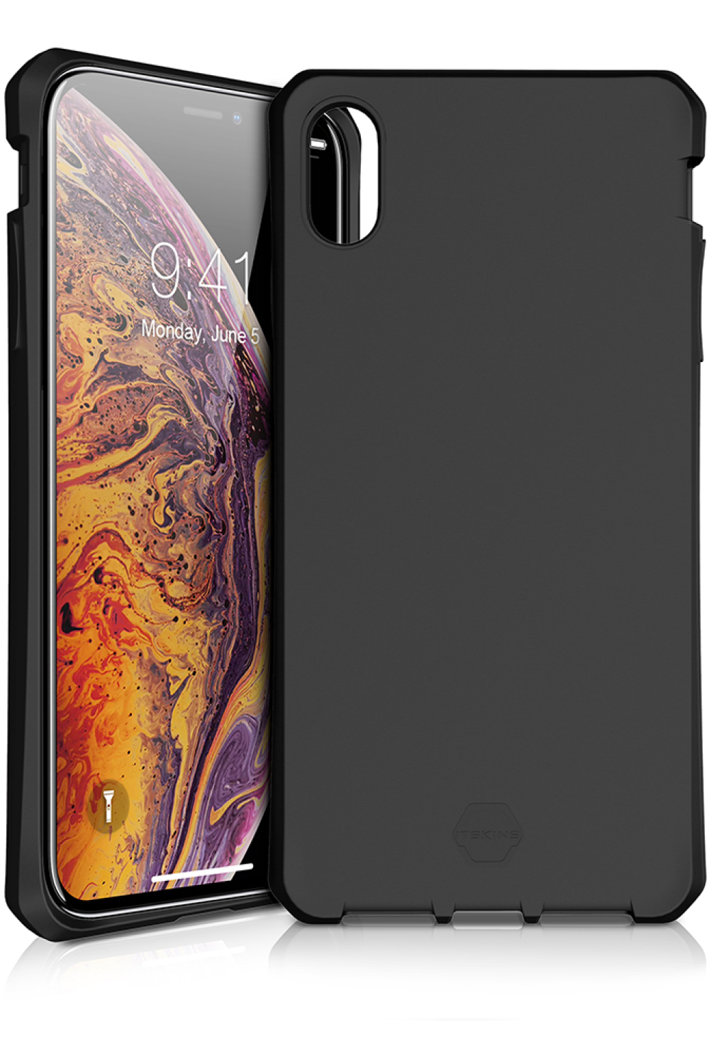 Itskins Level 2 Spectrumsolid For Apple Iphone Xs Max Plain Black - Afbeelding 2