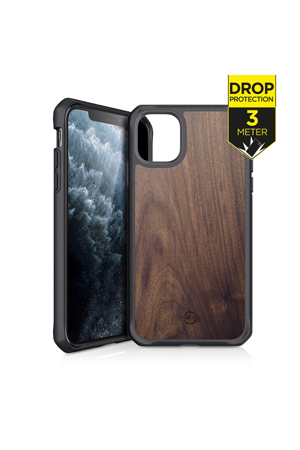 Itskins Level 2 Hybridfusion For Apple Iphone 11 Pro Max Dark Wood