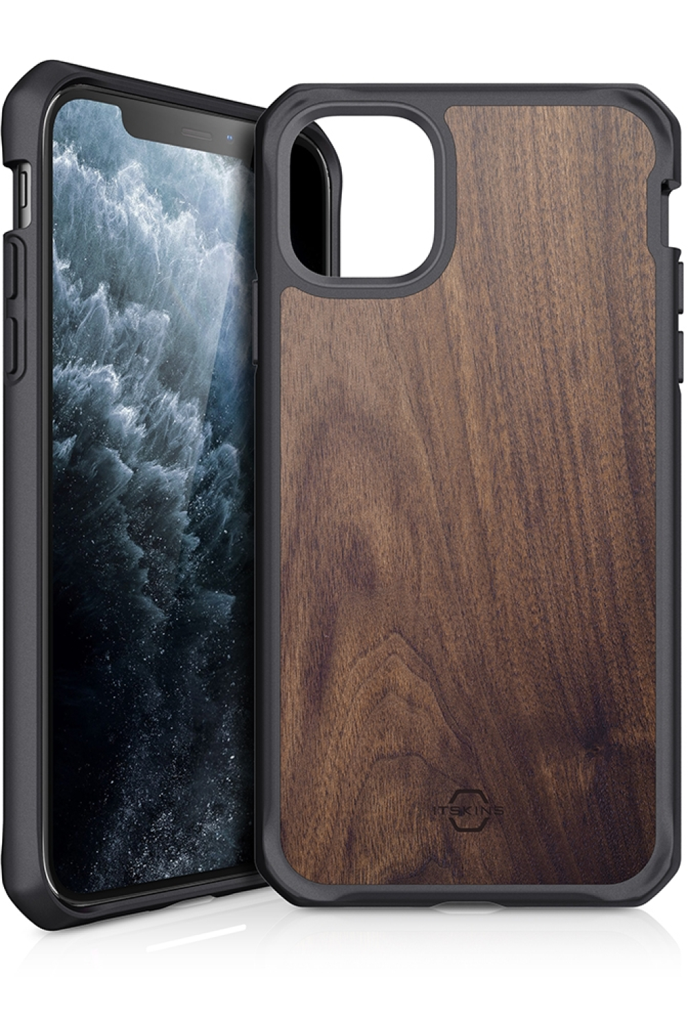 Itskins Level 2 Hybridfusion For Apple Iphone 11 Pro Max Dark Wood - Afbeelding 2