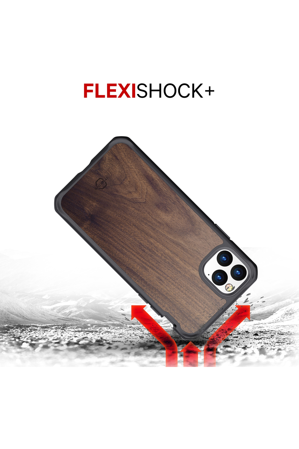 Itskins Level 2 Hybridfusion For Apple Iphone 11 Pro Max Dark Wood - Afbeelding 5