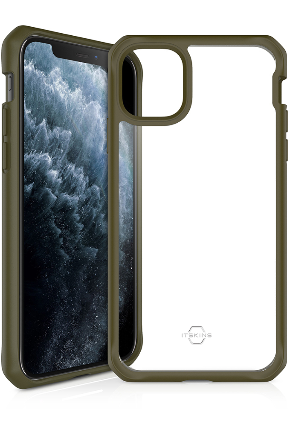 Itskins Level 2 Hybridsolid For Apple Iphone 11 Pro Kaki/Transparent - Afbeelding 2
