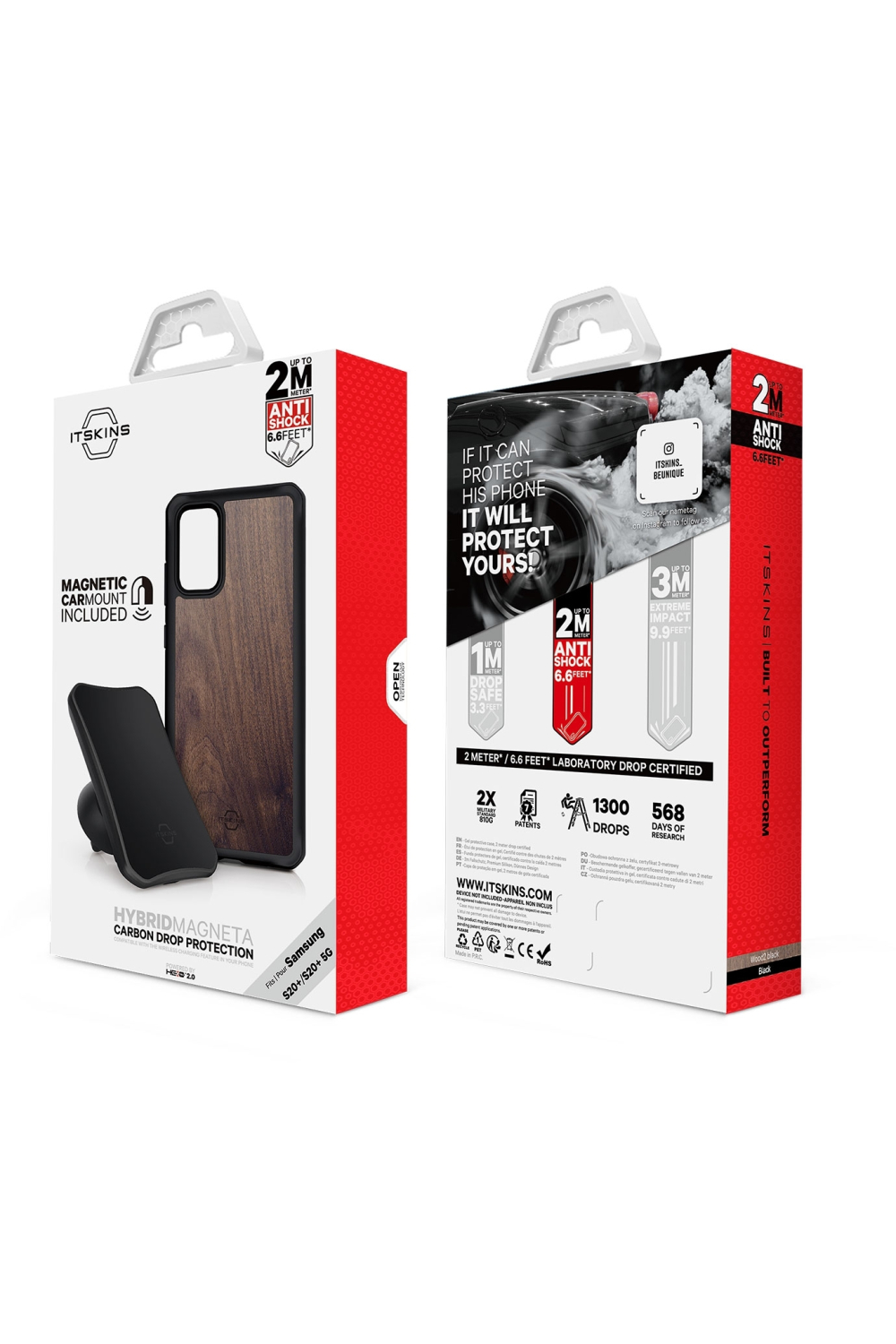 Itskins Level 2 Hybridfusion For Samsung Galaxy S20 Ultra/S20 Ultra 5G Dark Wood - Afbeelding 8