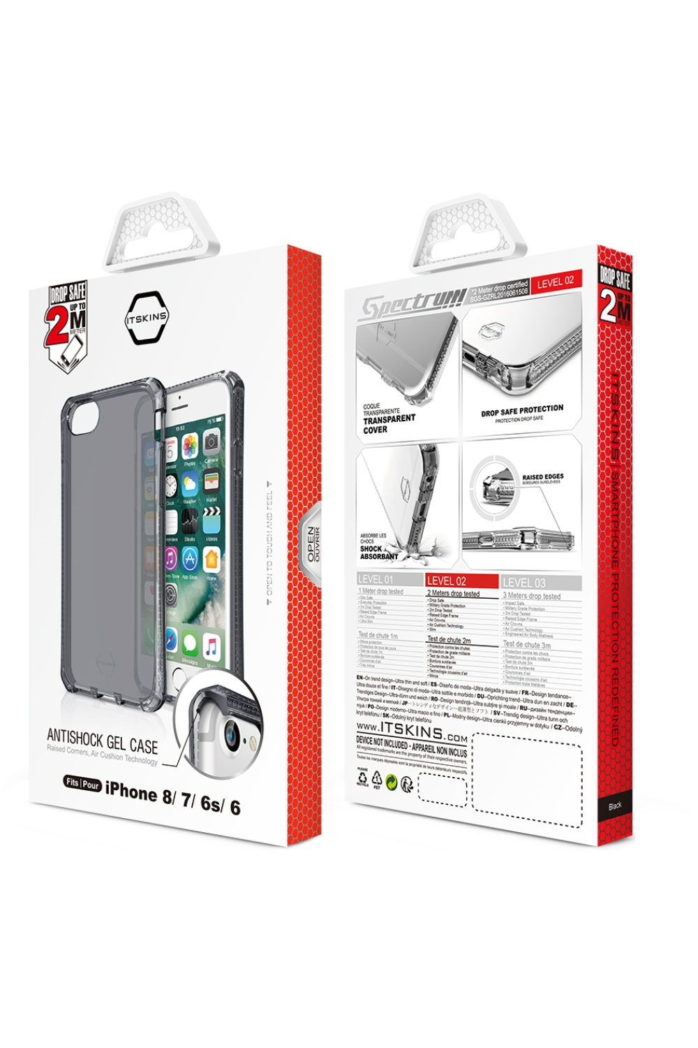 Itskins Level 2 Spectrumclear For Apple Iphone 6/6S/7/8/Se (2020/2022) Smoke - Afbeelding 7