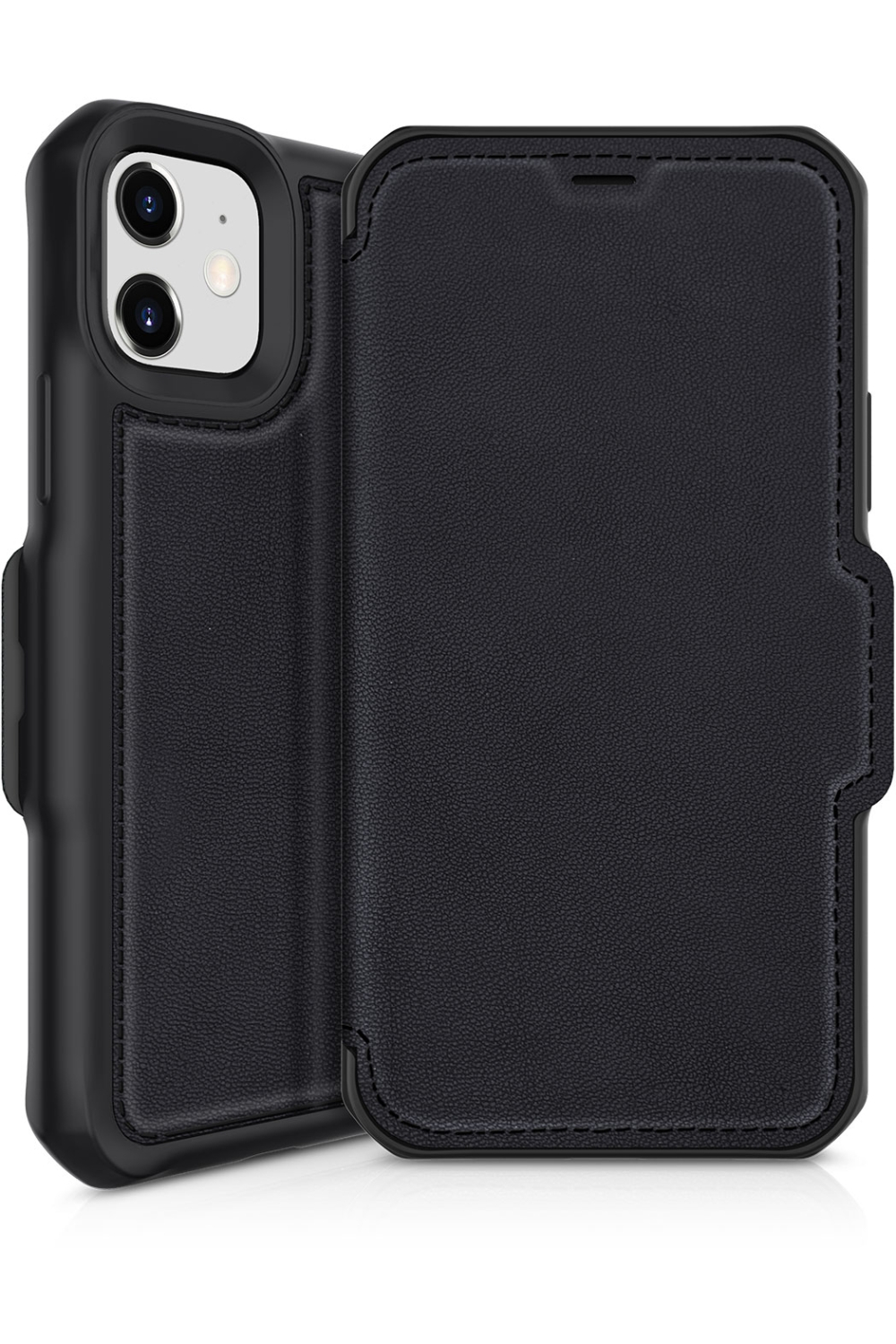 Itskins Level 2 Hybridfolio Leather For Apple Iphone 12 Mini Pure Black - Afbeelding 2
