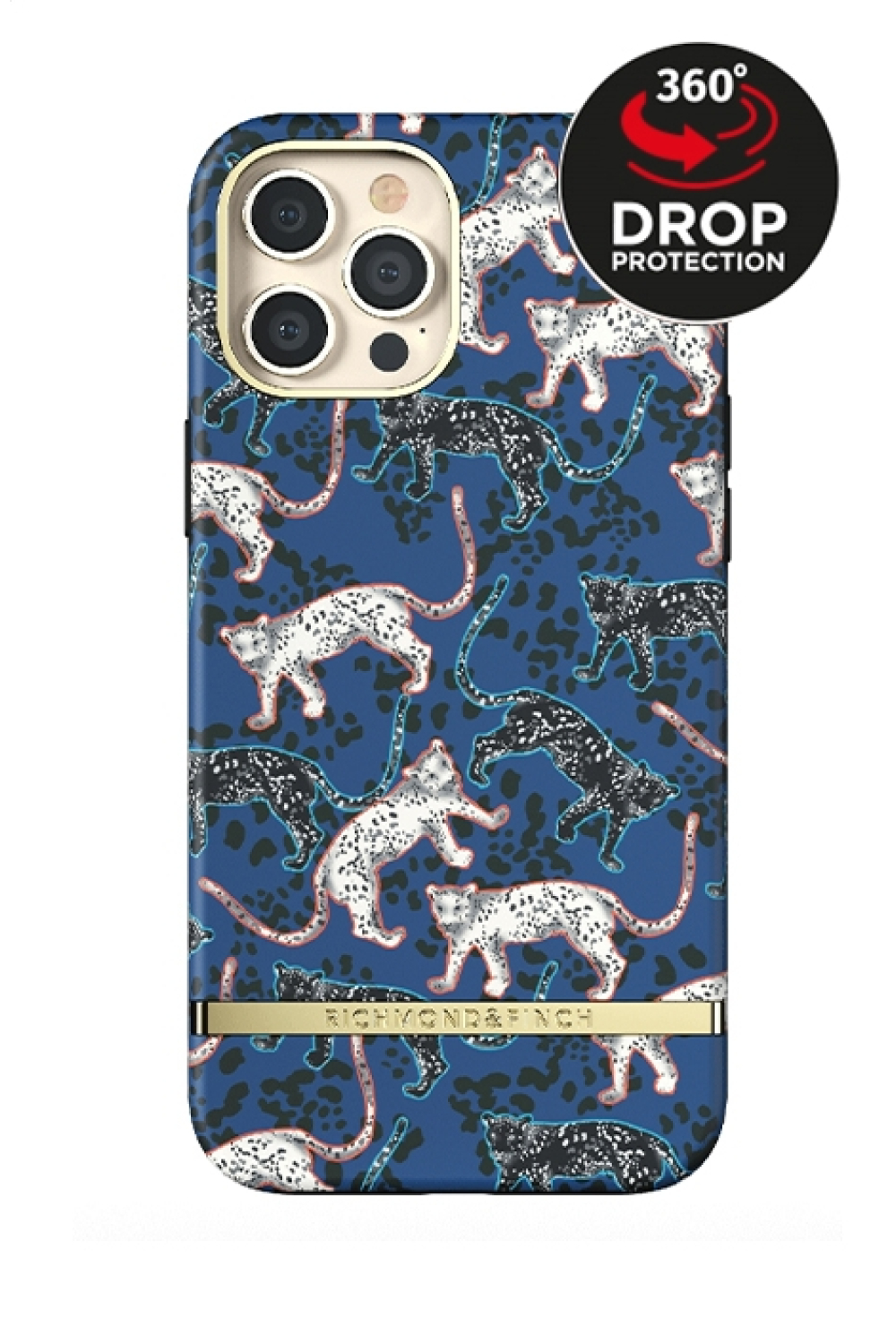 Richmond & Finch Freedom Series One-Piece Apple Iphone 12 Pro Max Blue Leopard