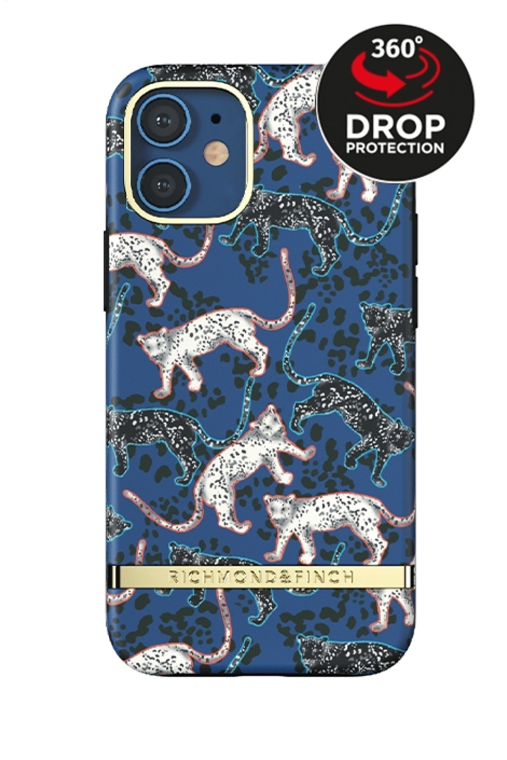 Richmond & Finch Freedom Series One-Piece Apple Iphone 12 Mini Blue Leopard