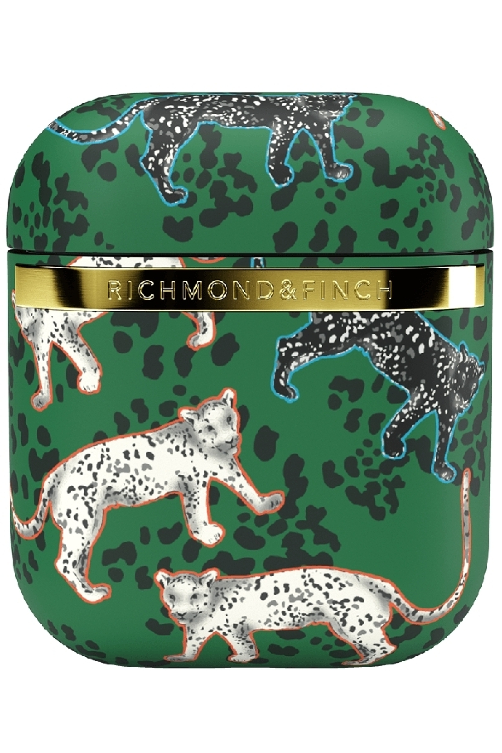 Richmond & Finch Freedom Series Apple Airpod Green Leopard/Gold - Afbeelding 2