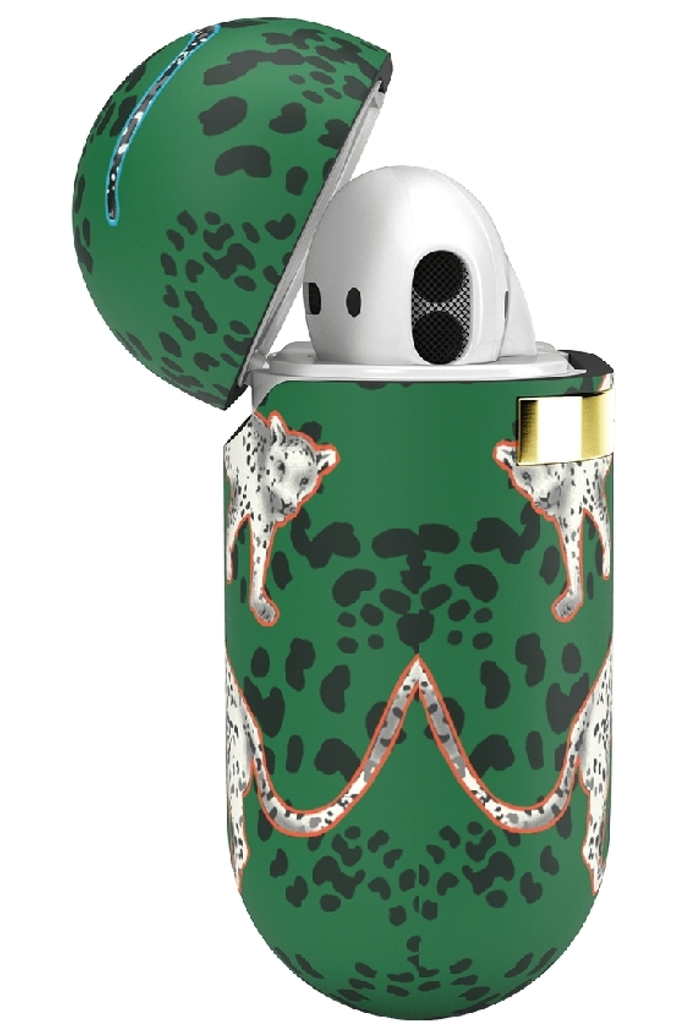 Richmond & Finch Freedom Series Apple Airpod Green Leopard/Gold - Afbeelding 4