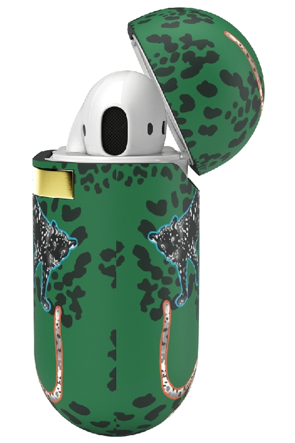 Richmond & Finch Freedom Series Apple Airpod Green Leopard/Gold - Afbeelding 6