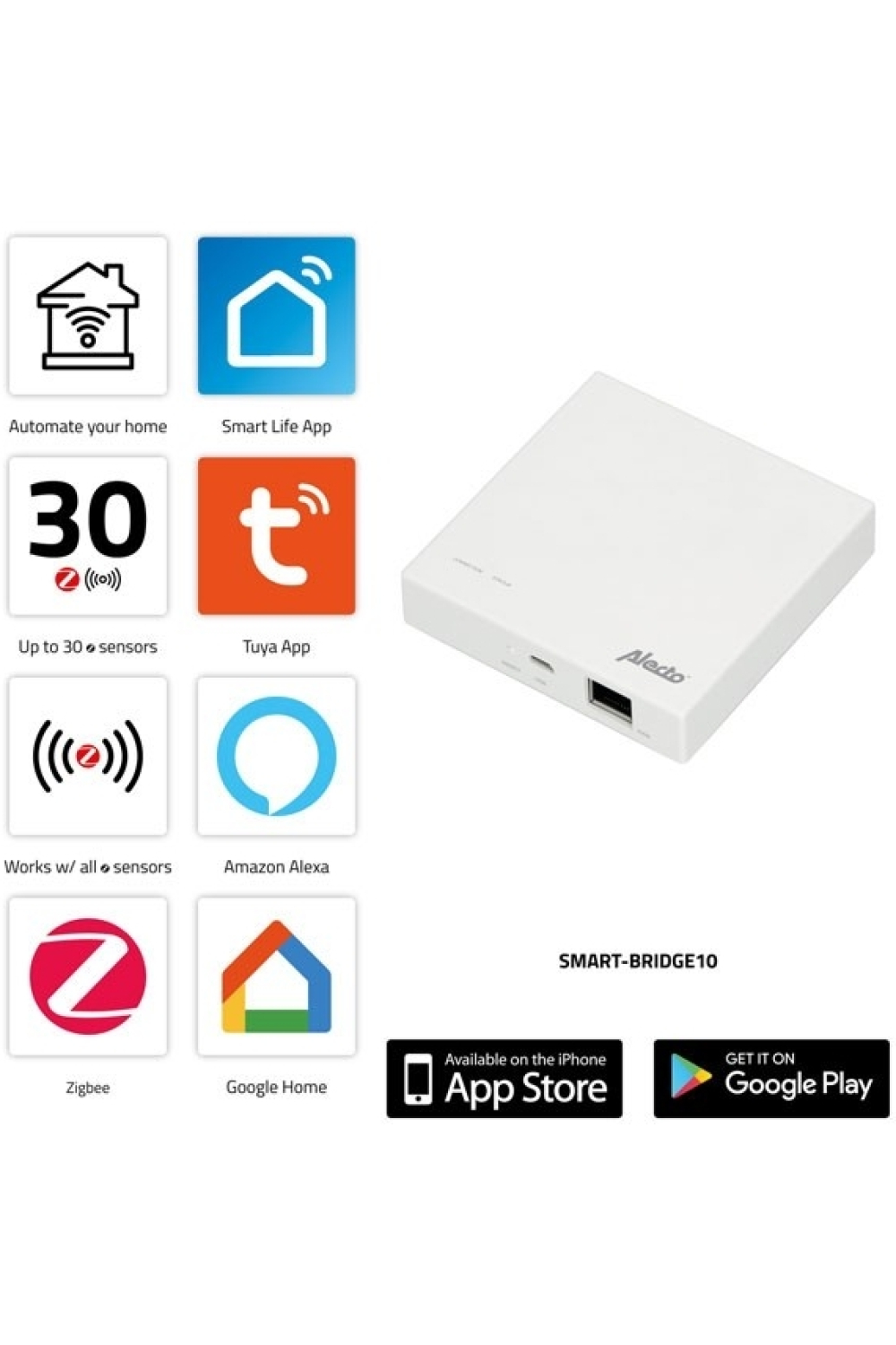 Alecto Smart Zigbee Bridge White - Afbeelding 3