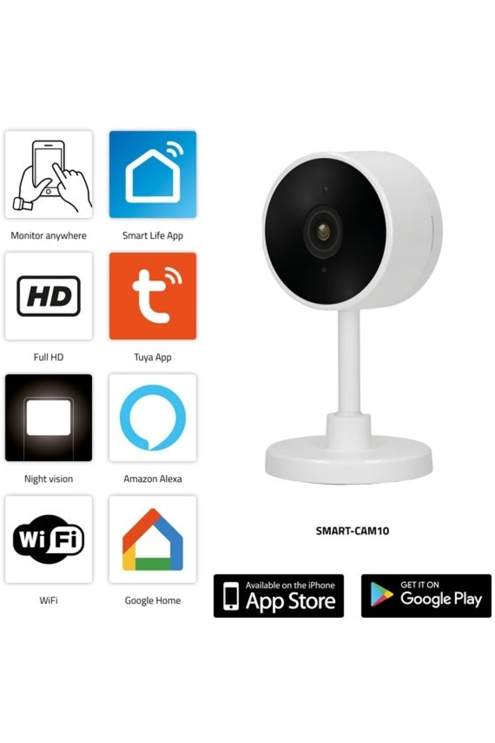 Alecto Smart Wifi Ip Camera White - Afbeelding 4