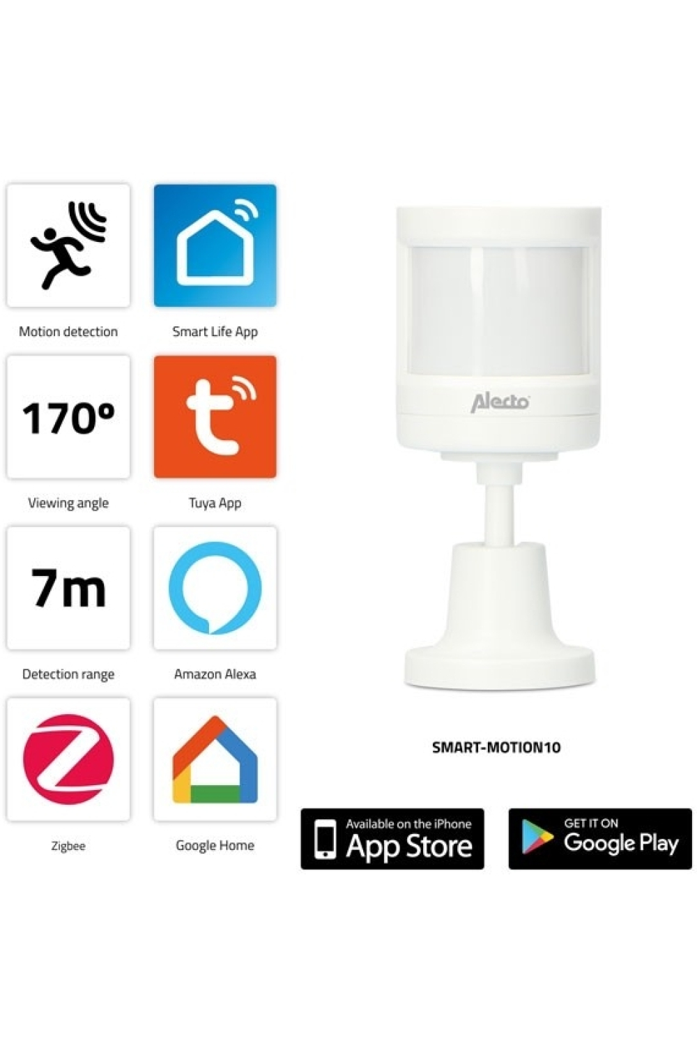 Alecto Smart Zigbee Motion Sensor White - Afbeelding 4