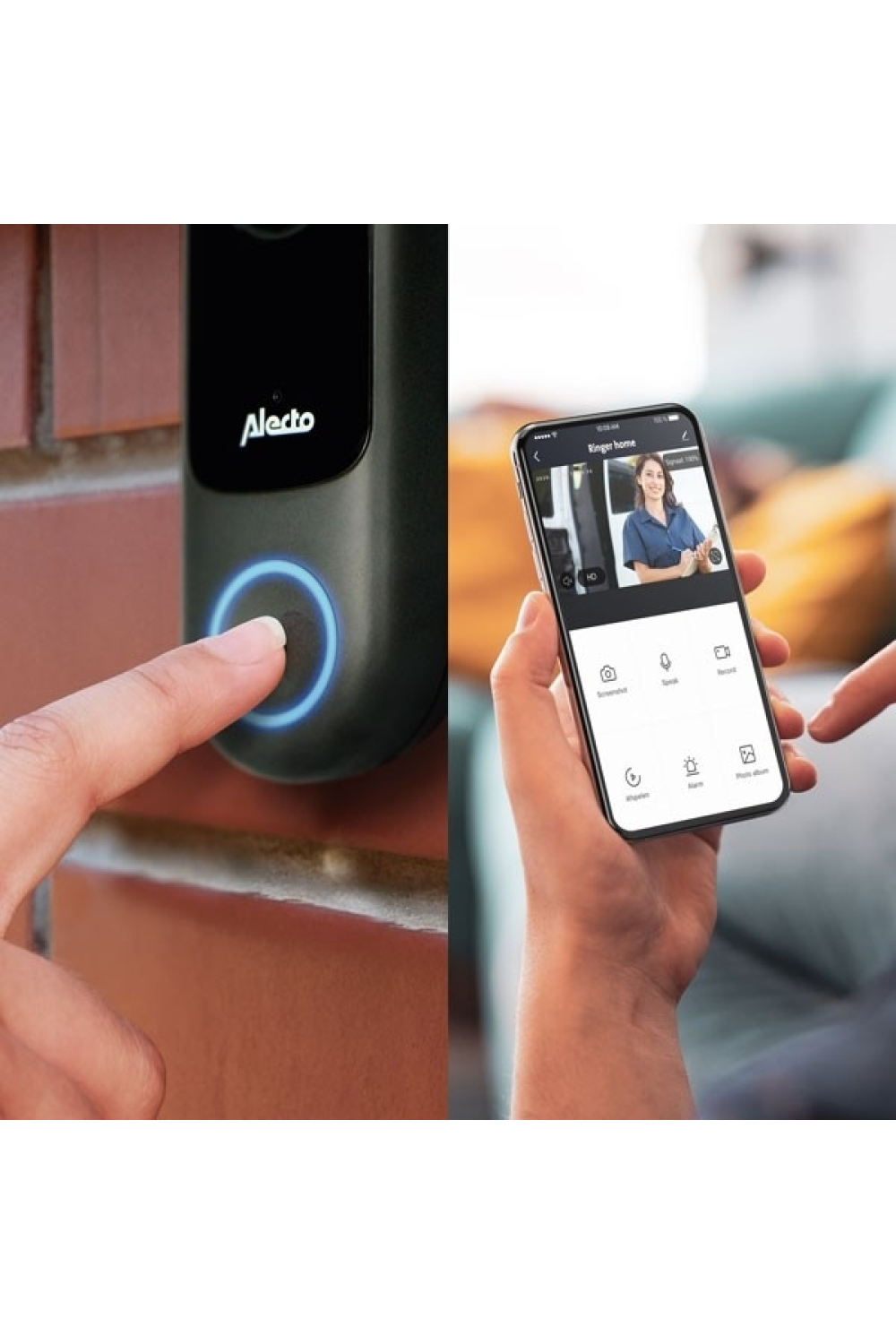 Alecto Smart Wifi Doorbell With Camera Black - Afbeelding 5