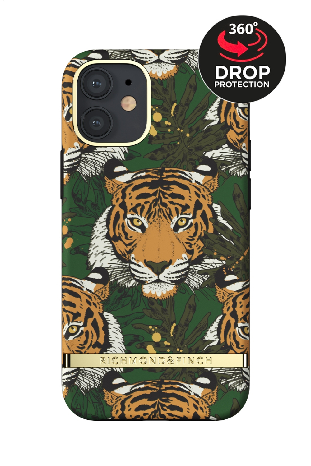 Richmond & Finch Freedom Series One-Piece Apple Iphone 12 Mini Green Tiger