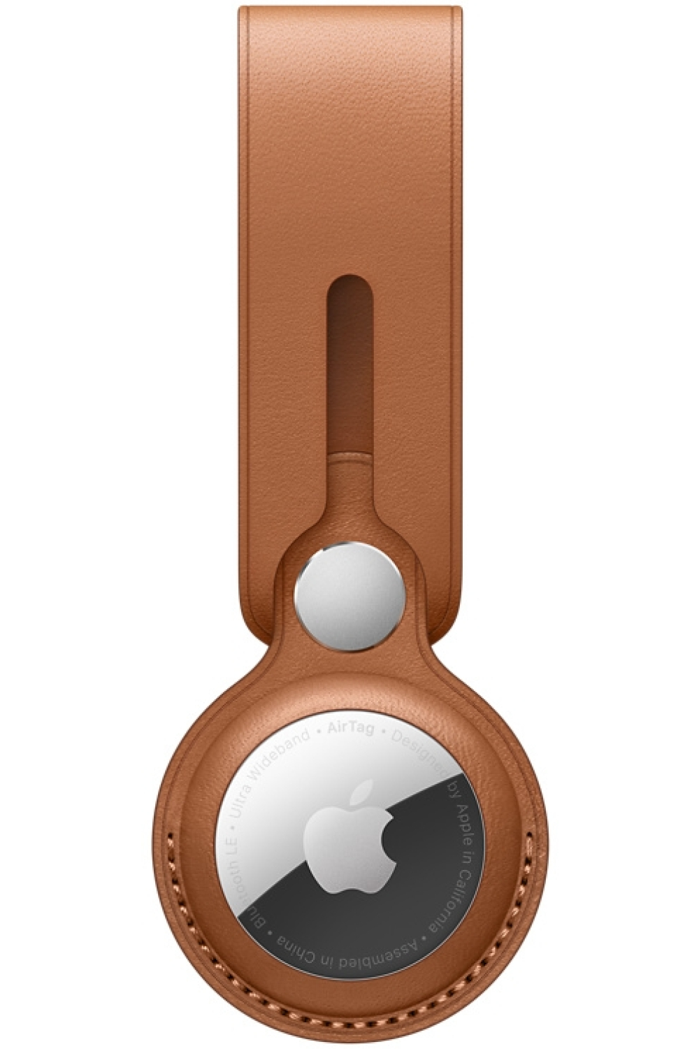 Apple Mx4A2Zm/A Apple Airtag Leather Loop Saddle Brown
