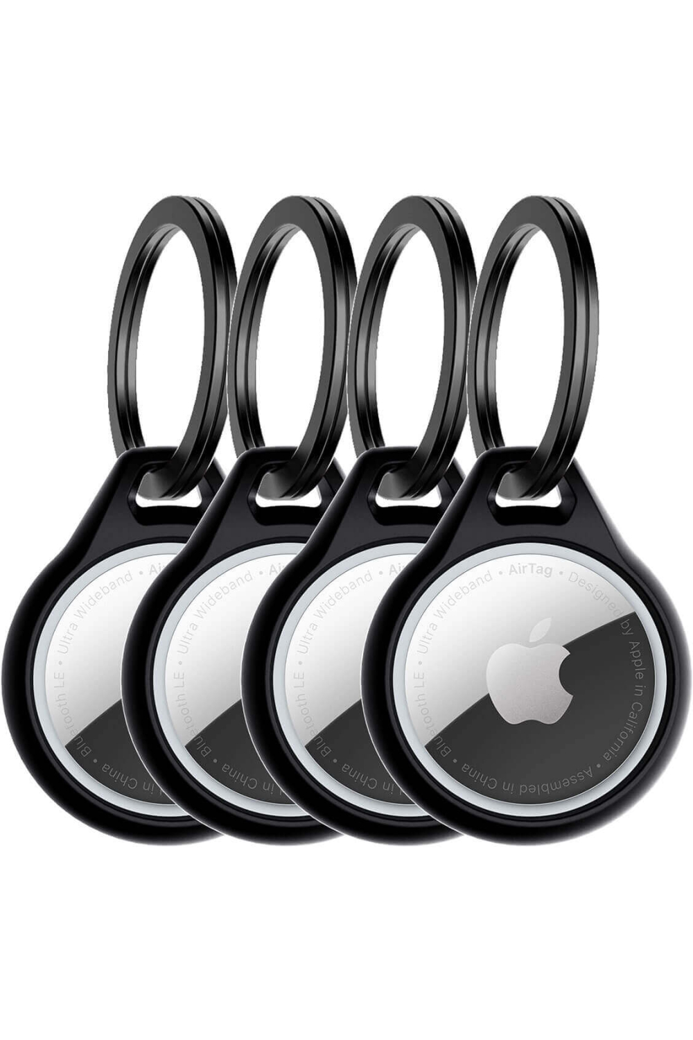 Itskins Level 2 Aircover Solid For Apple Airtag Black (4-Pack)