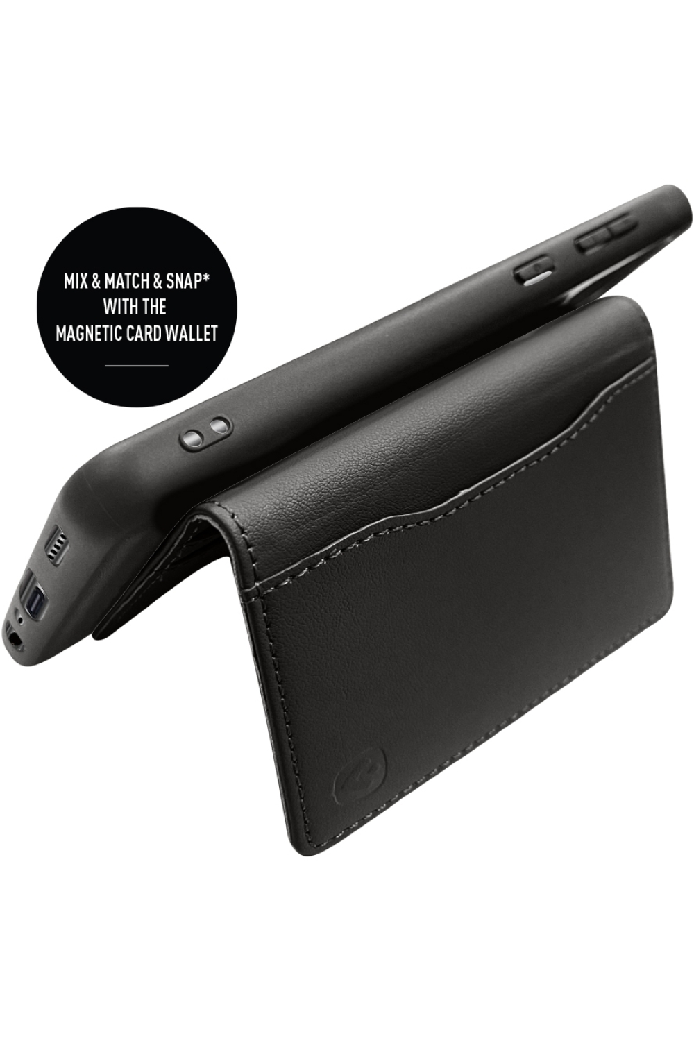 Valenta Leather Back Cover Snap Samsung Galaxy A02S Black - Afbeelding 14