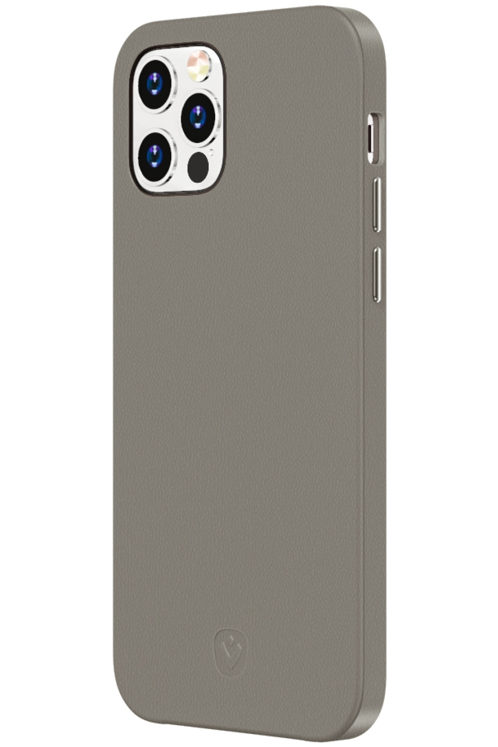 Valenta Leather Back Cover Snap Luxe Apple Iphone 12/12 Pro Grey - Afbeelding 4