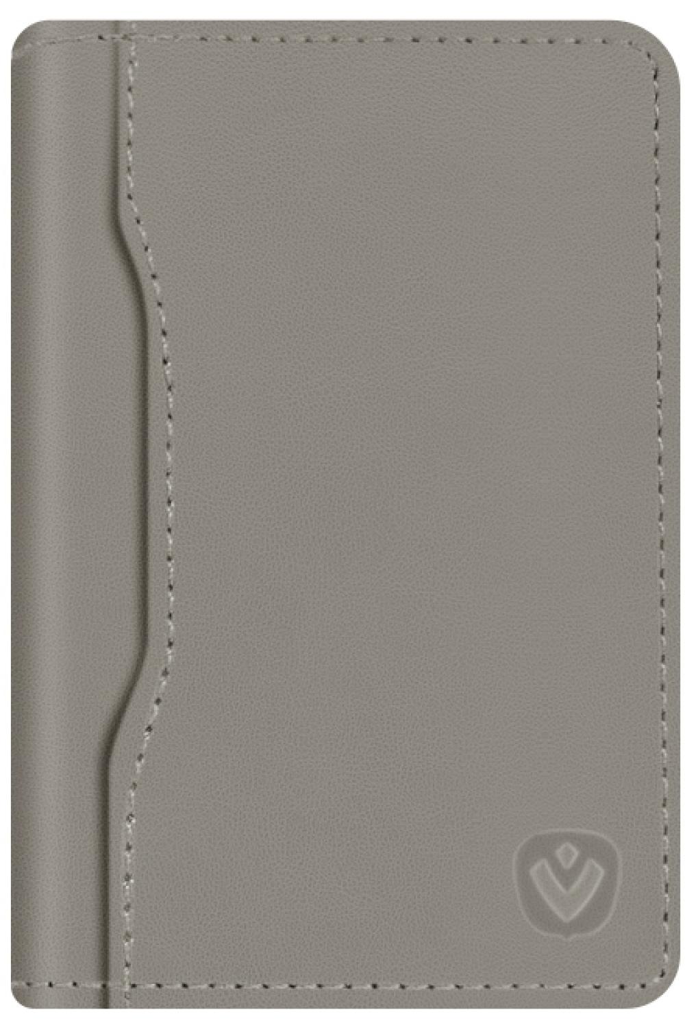 Valenta Leather Card Wallet Snap Grey