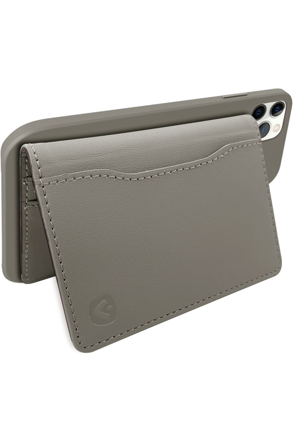 Valenta Leather Card Wallet Snap Grey - Afbeelding 8