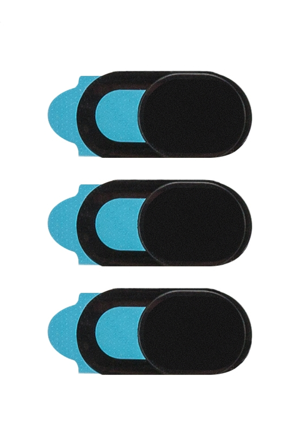Xccess Selfie Camera Privacy Cover For Mobile Black (3-Pack)