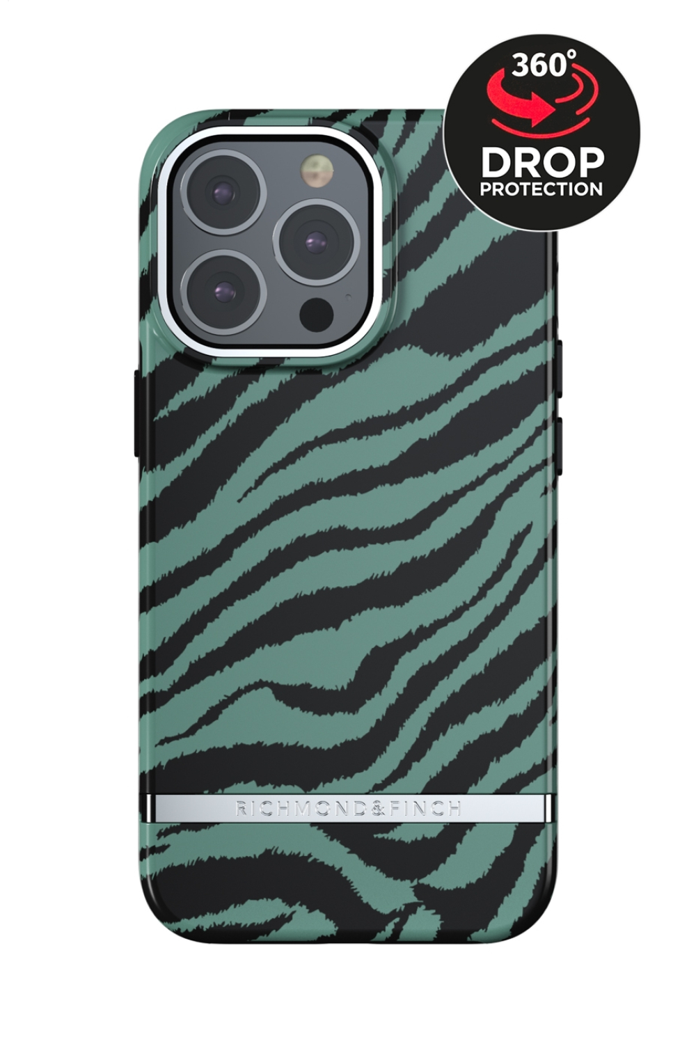 Richmond & Finch Freedom Series One-Piece Apple Iphone 13 Pro Emerald Zebra