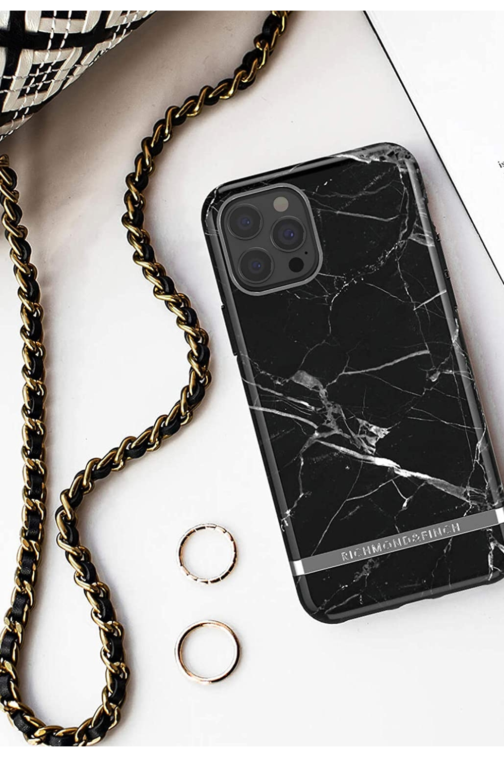Richmond & Finch Freedom Series One-Piece Apple Iphone 13 Pro Black Marble - Afbeelding 10