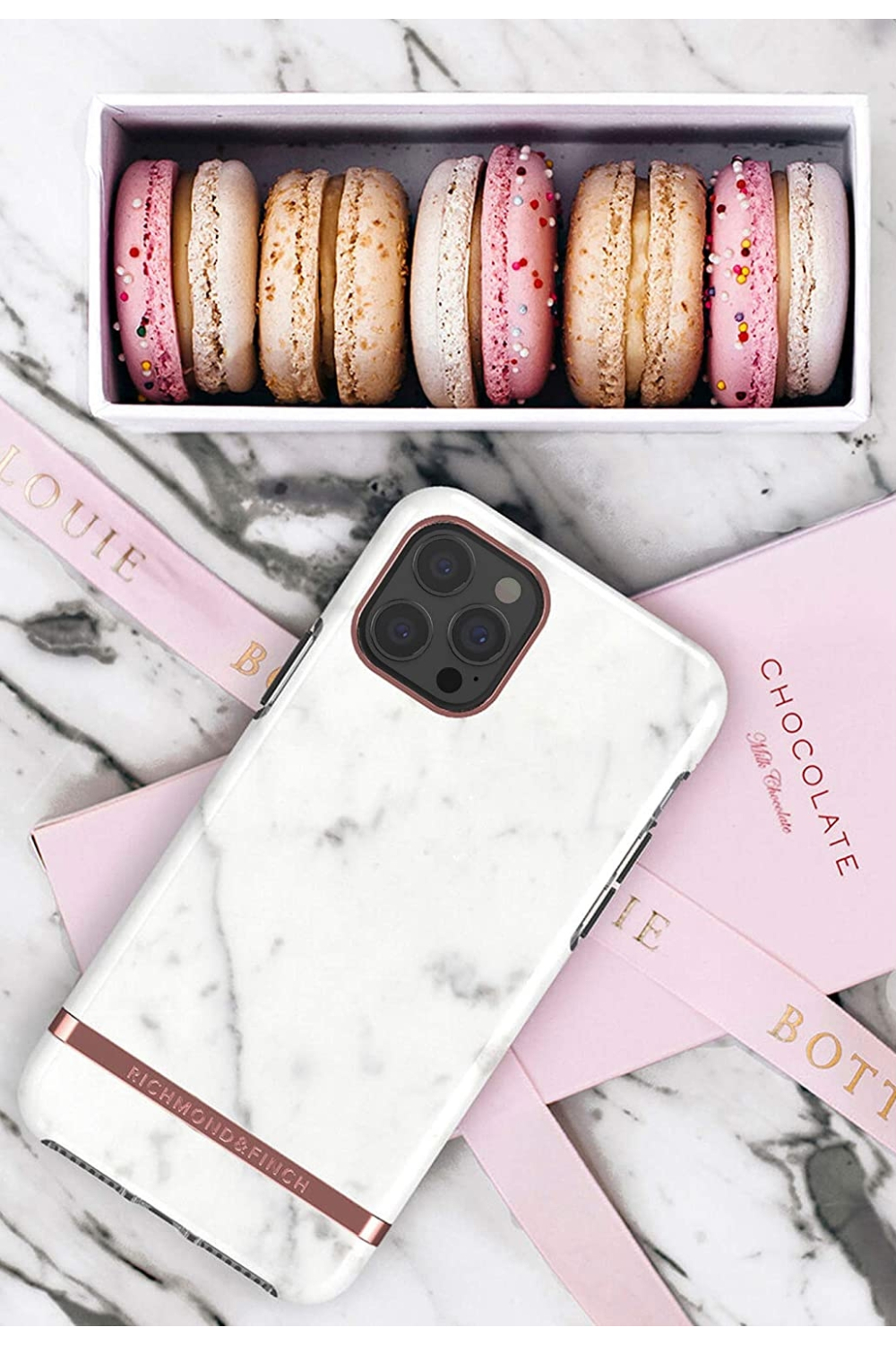 Richmond & Finch Freedom Series One-Piece Apple Iphone 13 Pro Max White Marble - Afbeelding 10