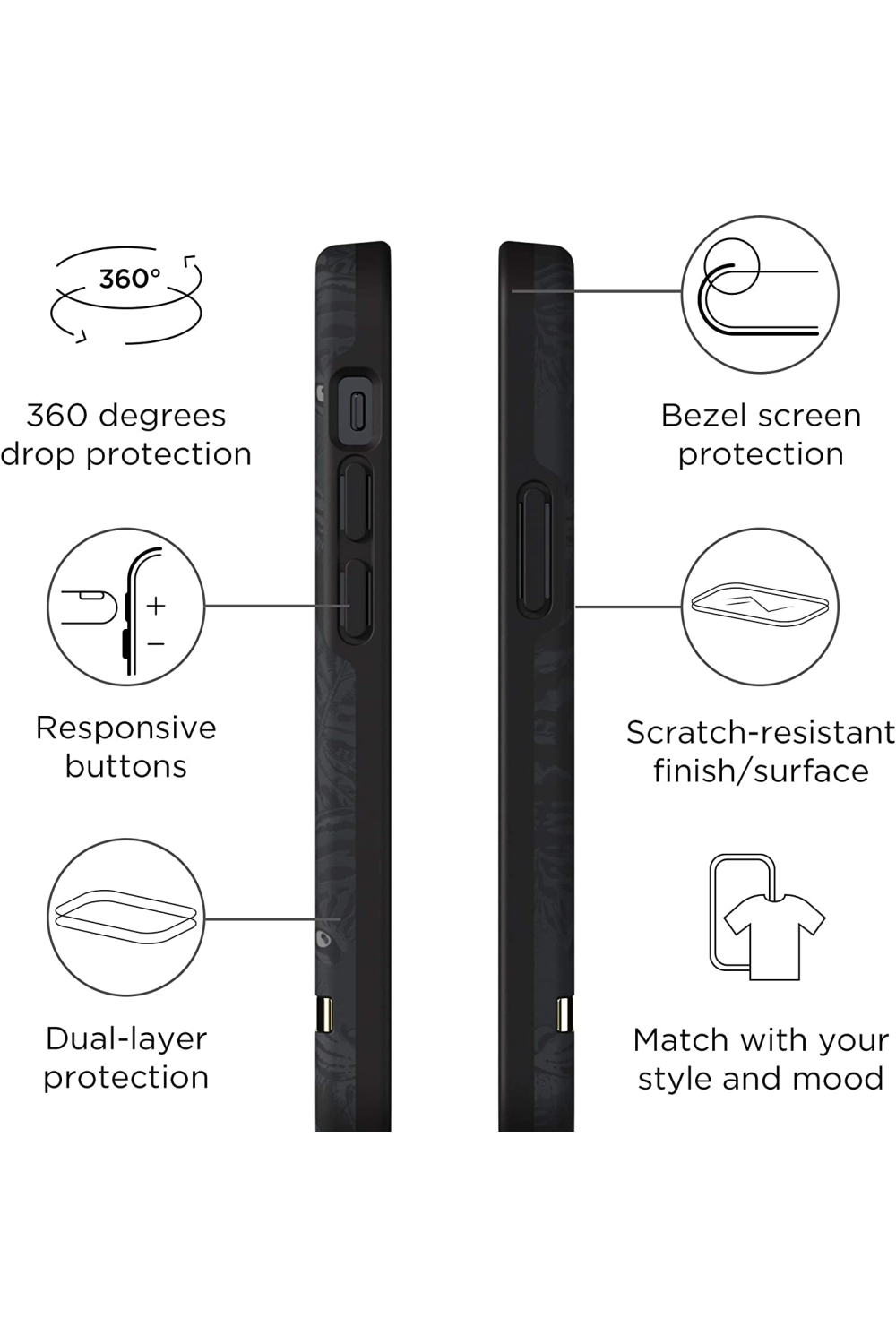 Richmond & Finch Freedom Series One-Piece Apple Iphone 13 Pro Max Black Tiger - Afbeelding 7