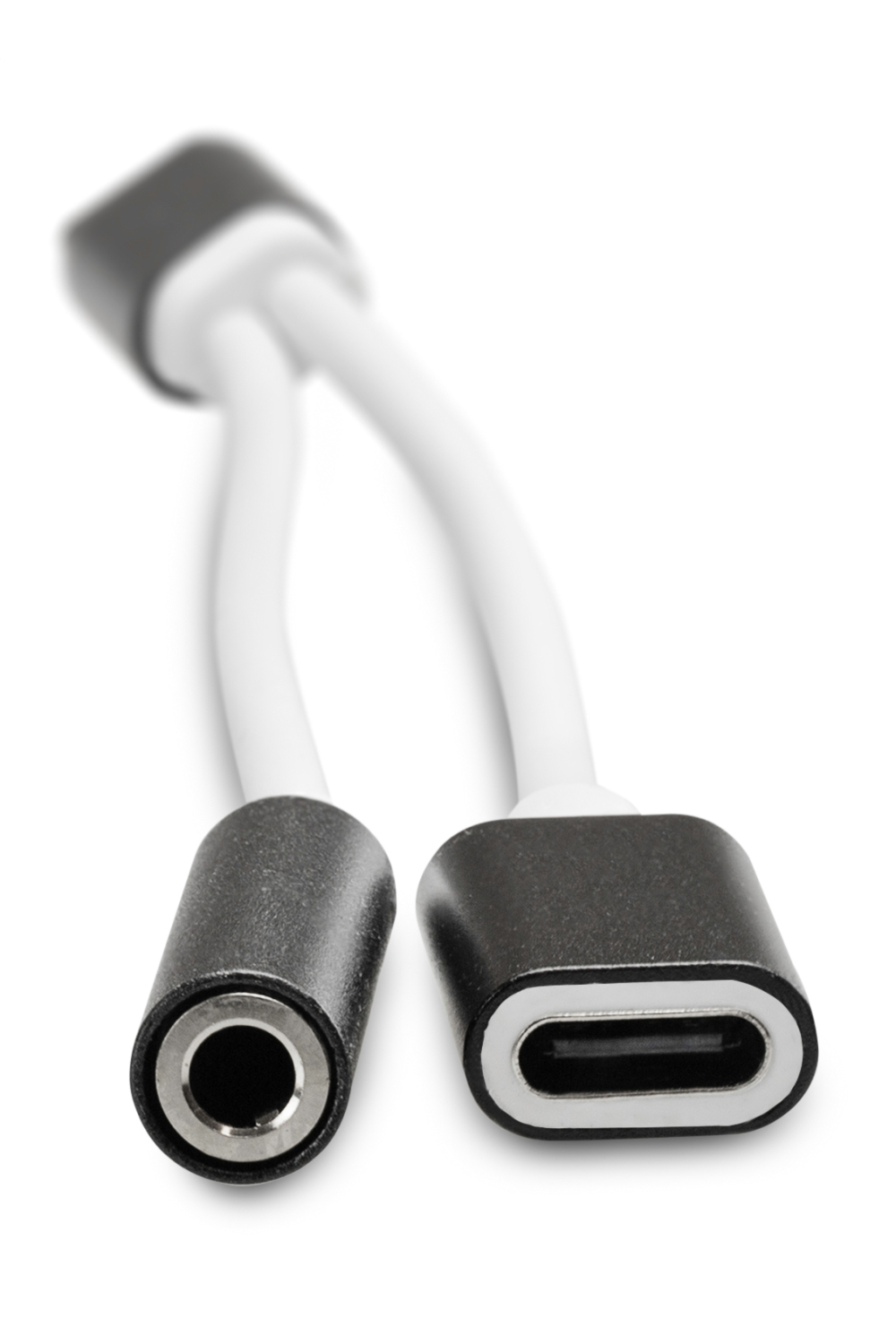 Xccess Usb-C Splitter With 3.5Mm Jack White/Black - Afbeelding 2