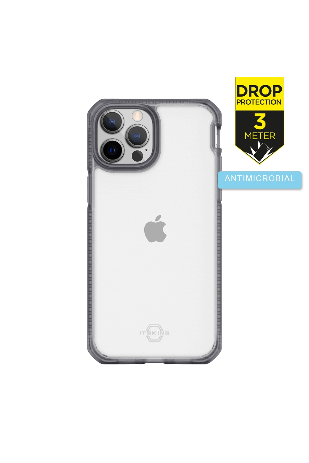 Itskins Level 2 Hybridfrost For Apple Iphone 13 Pro Max Transparent Black