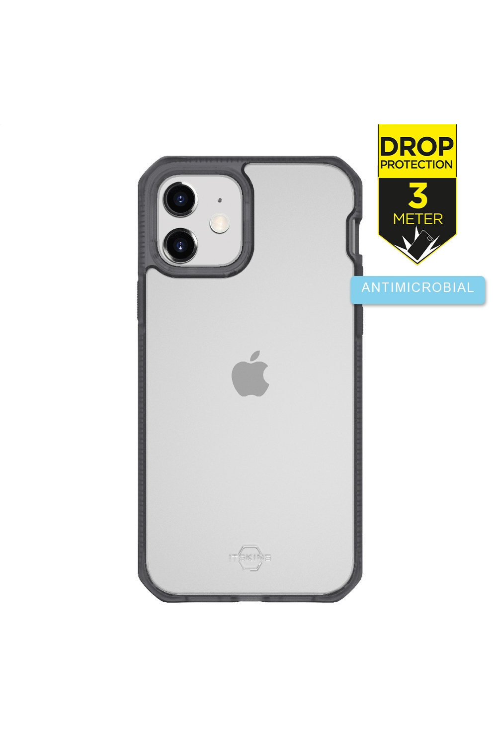 Itskins Level 2 Hybridfrost For Apple Iphone 12 Mini Transparent Black