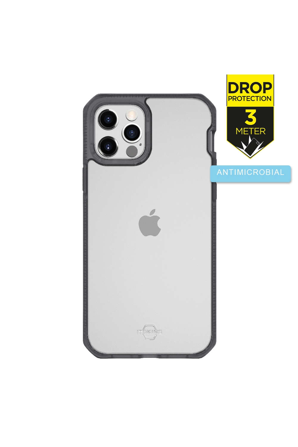 Itskins Level 2 Hybridfrost For Apple Iphone 12 Pro Max Transparent Black