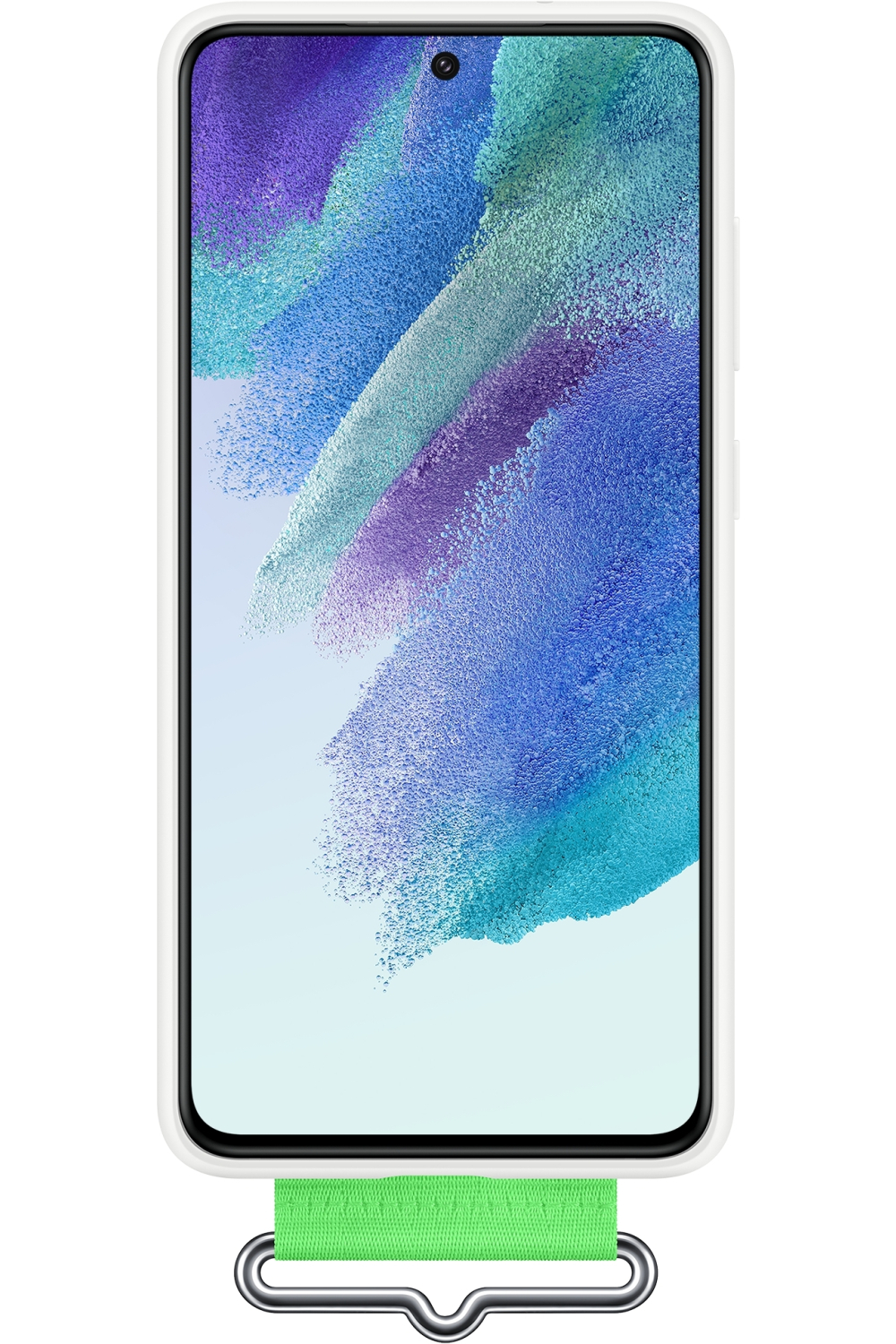 Samsung Ef-Gg990Twegww Samsung Silicone Cover With Strap Galaxy S21 Fe 5G White - Afbeelding 2