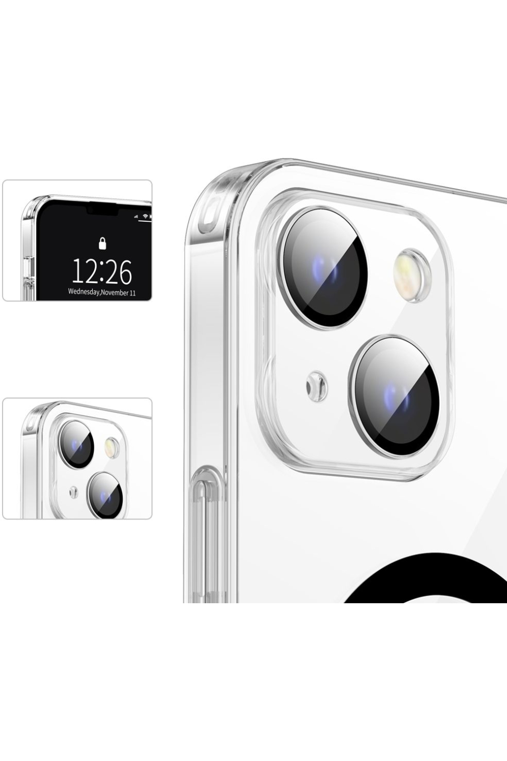 Valenta Tempered Glass Back Cover Magsafe Case Apple Iphone 14 Plus Clear - Afbeelding 8