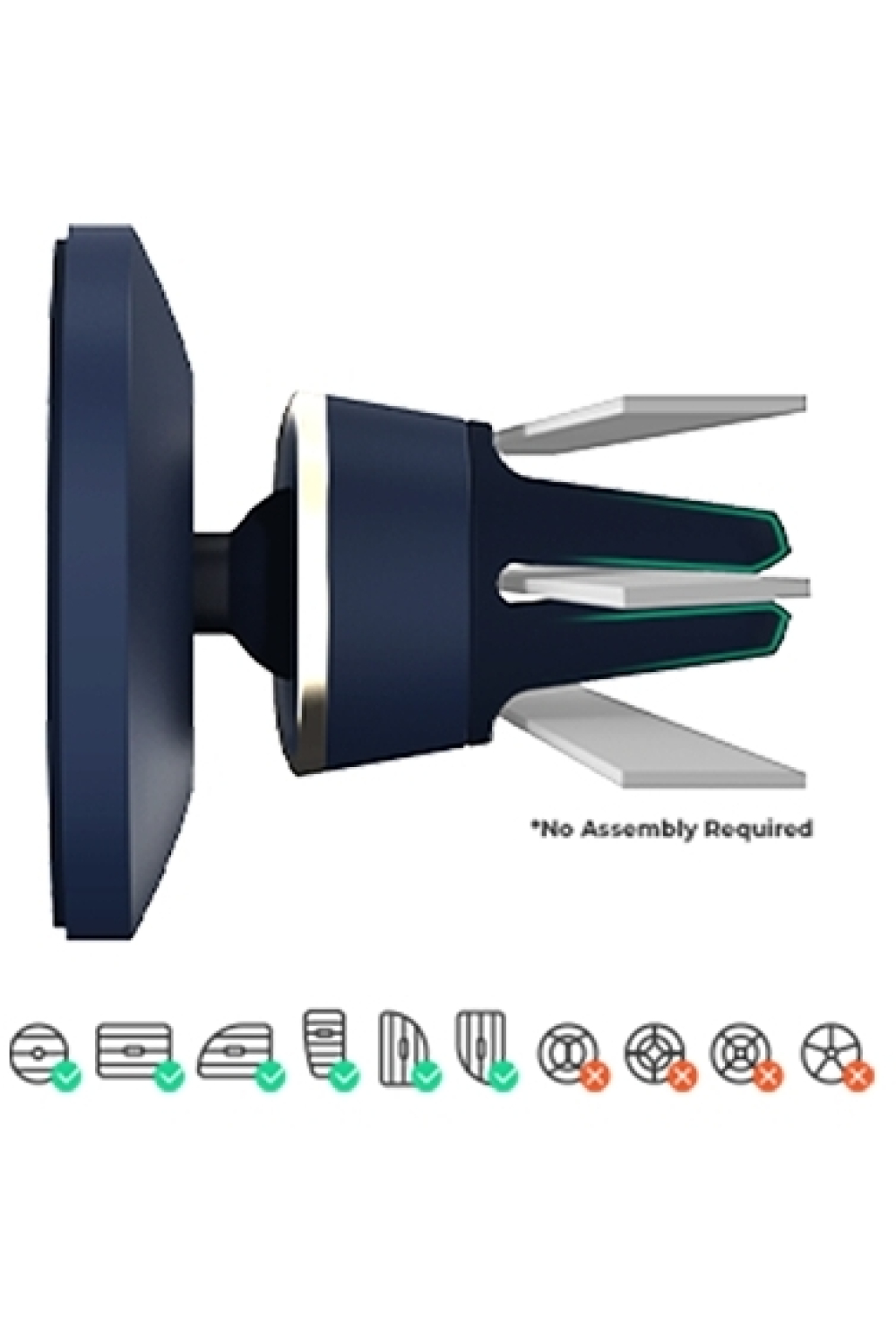 Iottie Velox Magsafe Magnetic Air Vent Mount Midnight Blue - Afbeelding 6