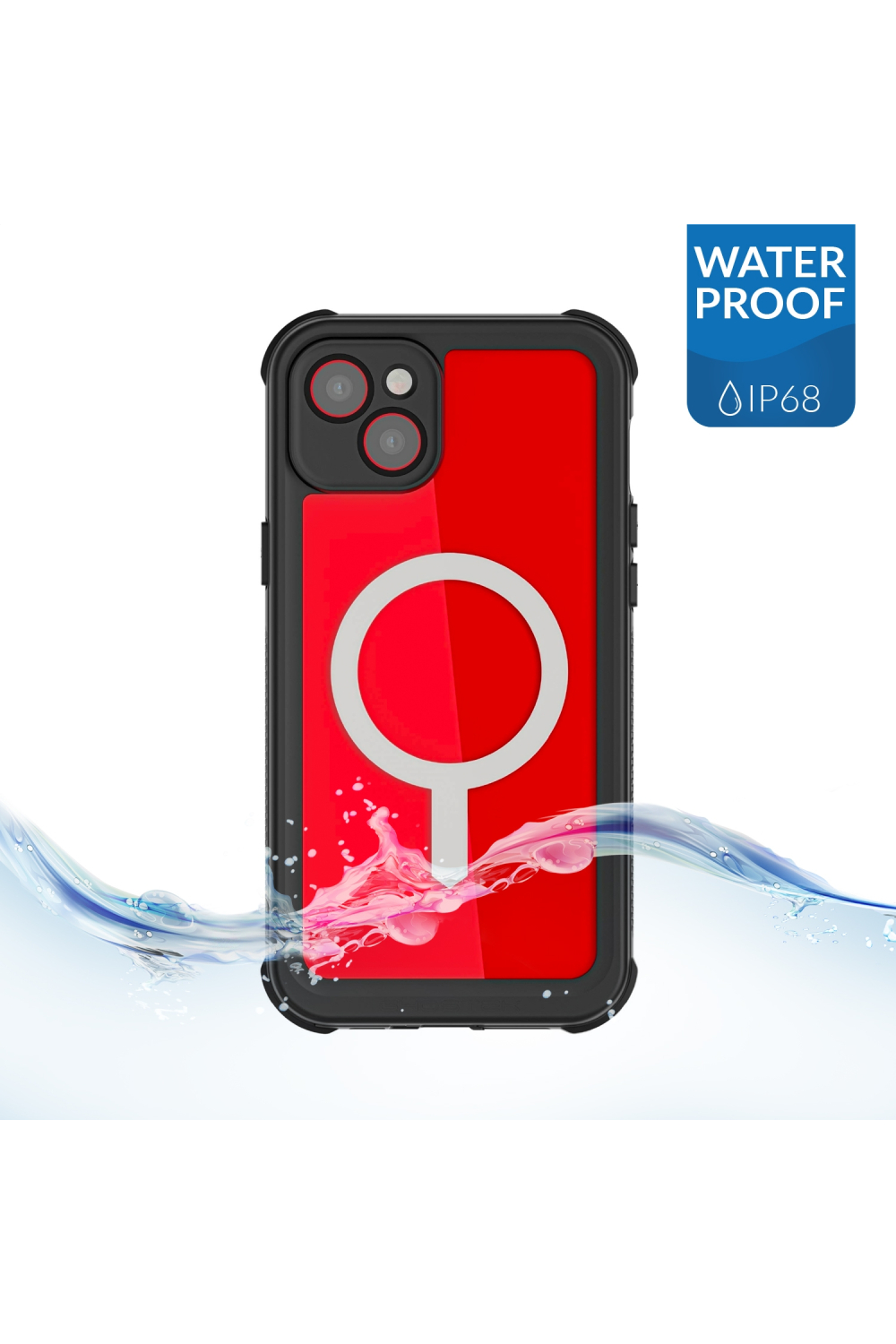Ghostek Nautical Waterproof Magsafe Case + Belt Swivel Holster Apple Iphone 14 Plus Clear