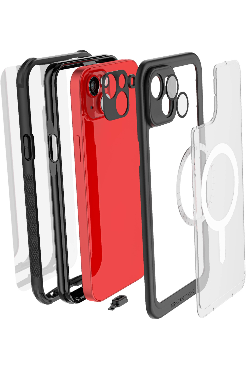 Ghostek Nautical Waterproof Magsafe Case + Belt Swivel Holster Apple Iphone 14 Plus Clear - Afbeelding 12