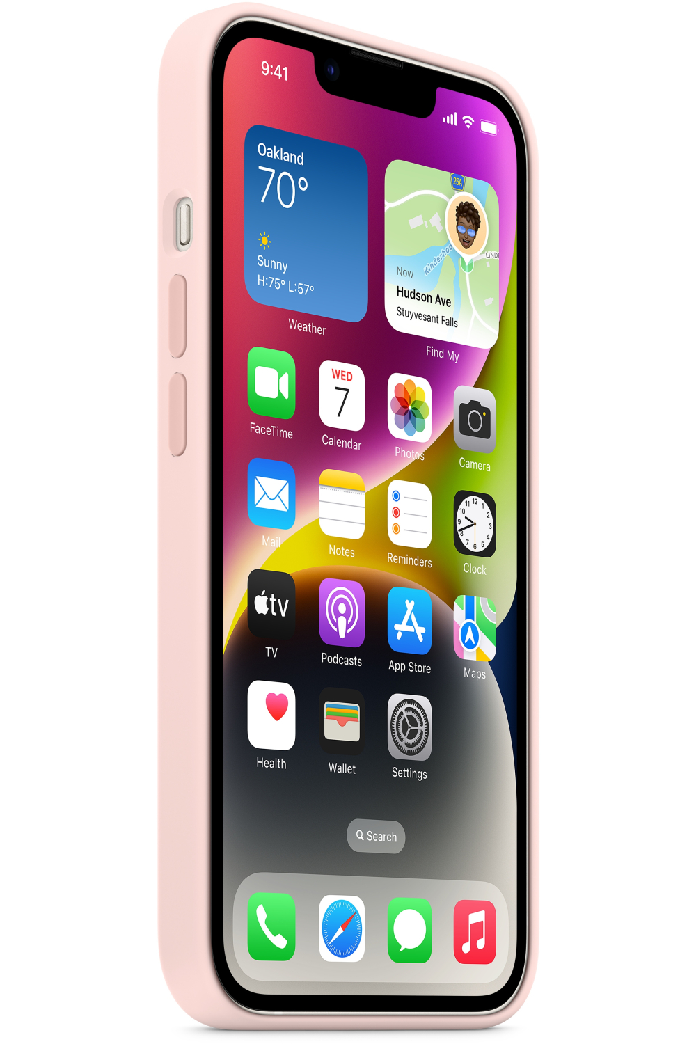 Apple Mpt73Zm/A Apple Silicone Case With Magsafe Iphone 14 Plus Chalk Pink - Afbeelding 3
