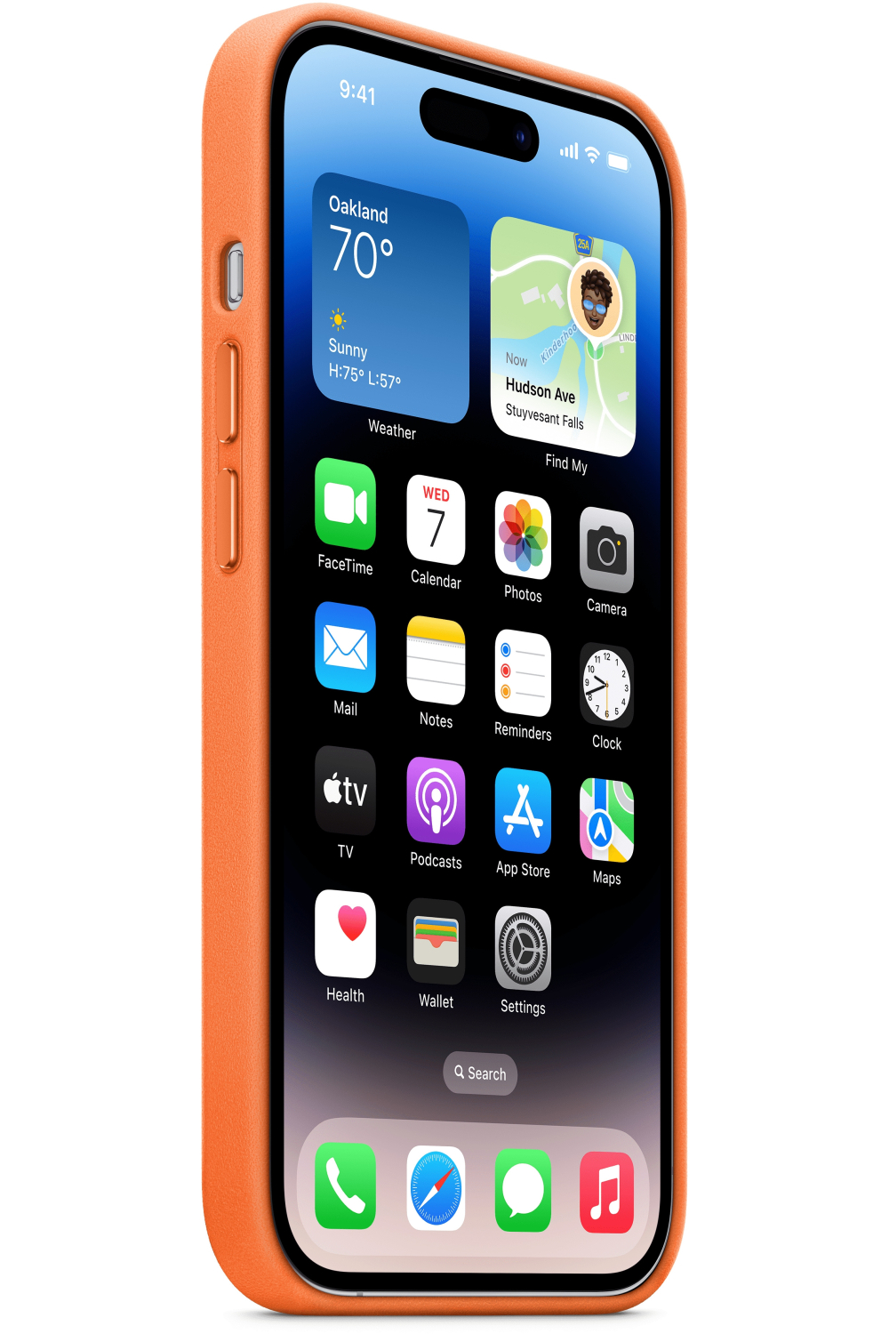 Apple Mppr3Zm/A Apple Leather Case With Magsafe Iphone 14 Pro Max Orange - Afbeelding 3