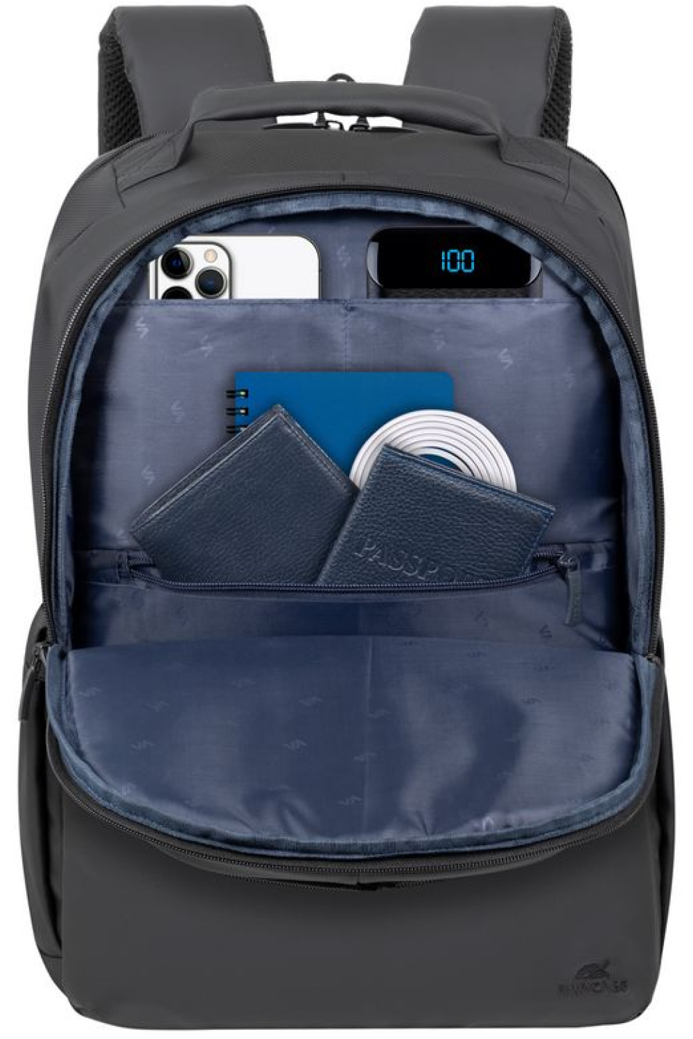 Rivacase Tegel Coated Eco Laptop Backpack 15.6Inch Black - Afbeelding 10