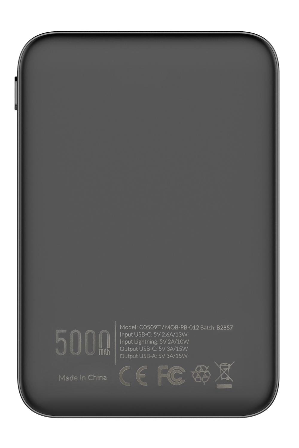 Mobilize Power Bank 5000Mah 15W Black - Afbeelding 2