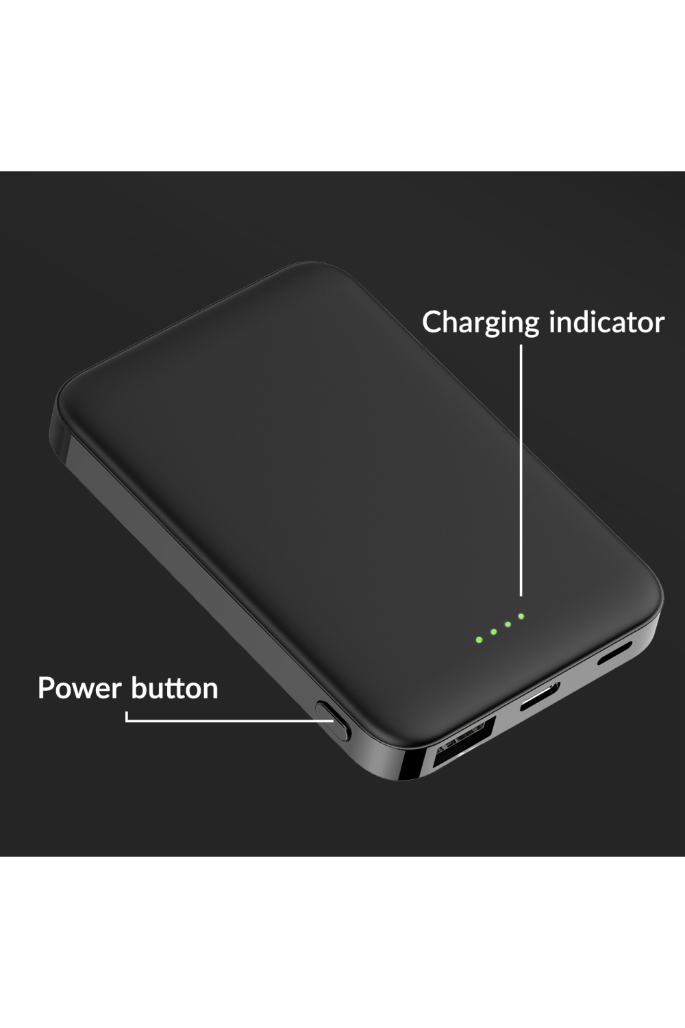 Mobilize Power Bank 5000Mah 15W Black - Afbeelding 4
