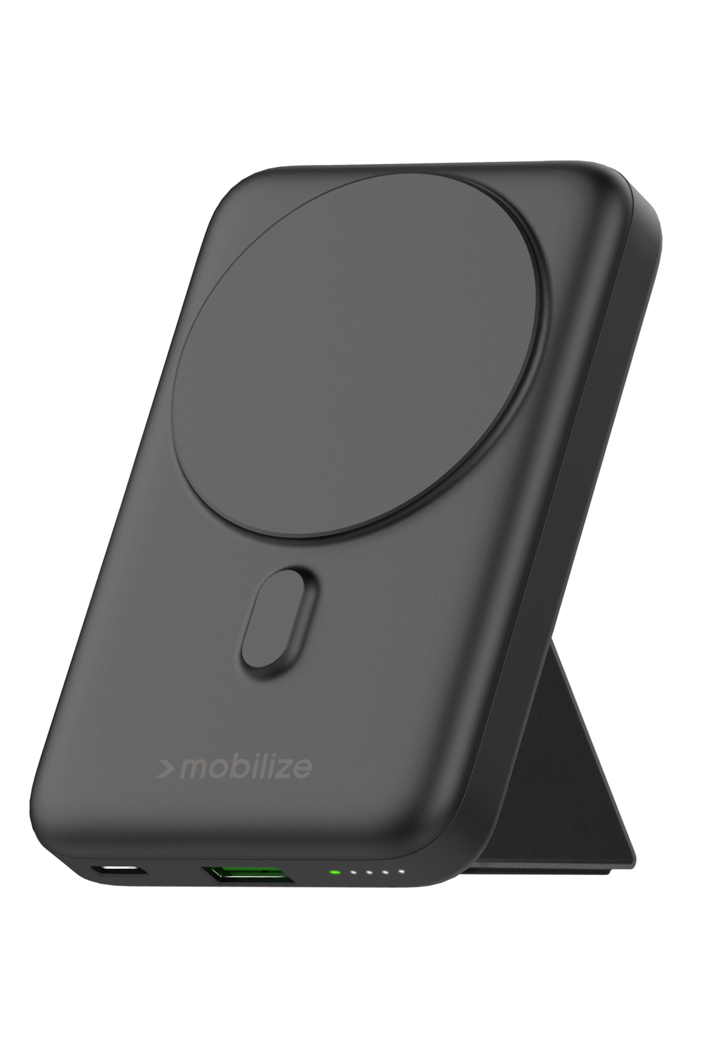 Mobilize Magnetic Wireless Magsafe Compatible Pd Stand Power Bank 10000Mah 15W Black