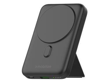 Mobilize Magnetic Wireless Magsafe Compatible Pd Stand Power Bank 10000Mah 15W Black