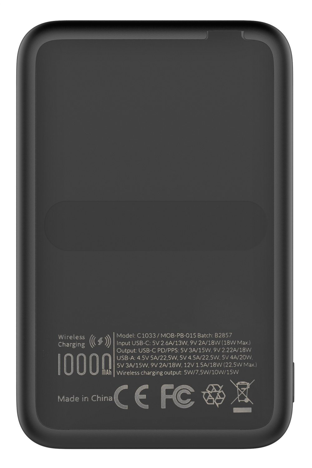 Mobilize Magnetic Wireless Magsafe Compatible Pd Stand Power Bank 10000Mah 15W Black - Afbeelding 3