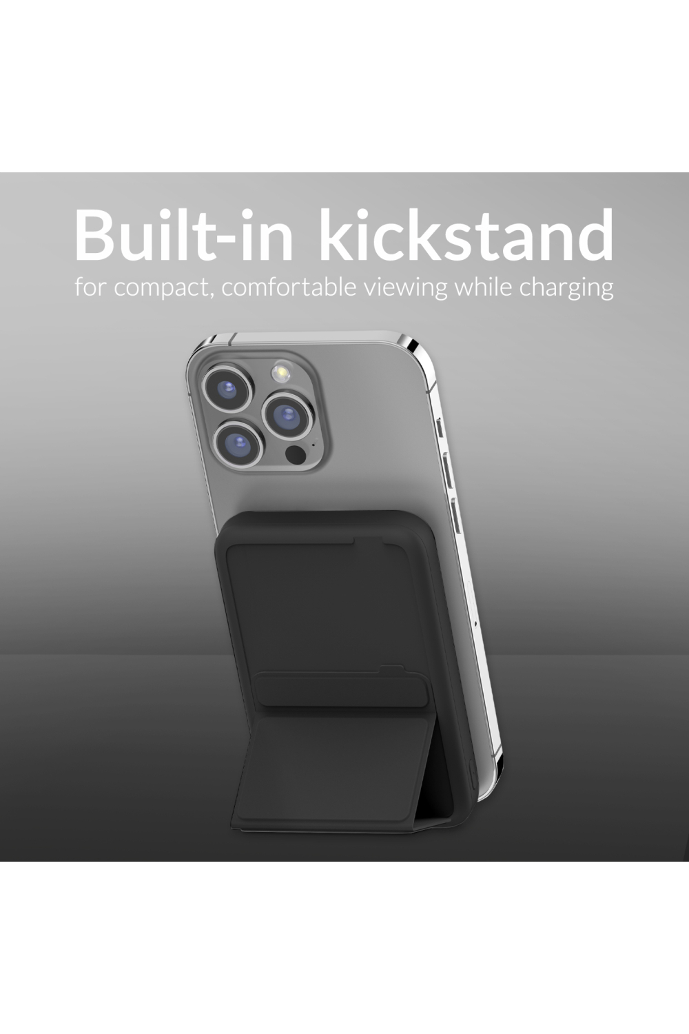 Mobilize Magnetic Wireless Magsafe Compatible Pd Stand Power Bank 10000Mah 15W Black - Afbeelding 4