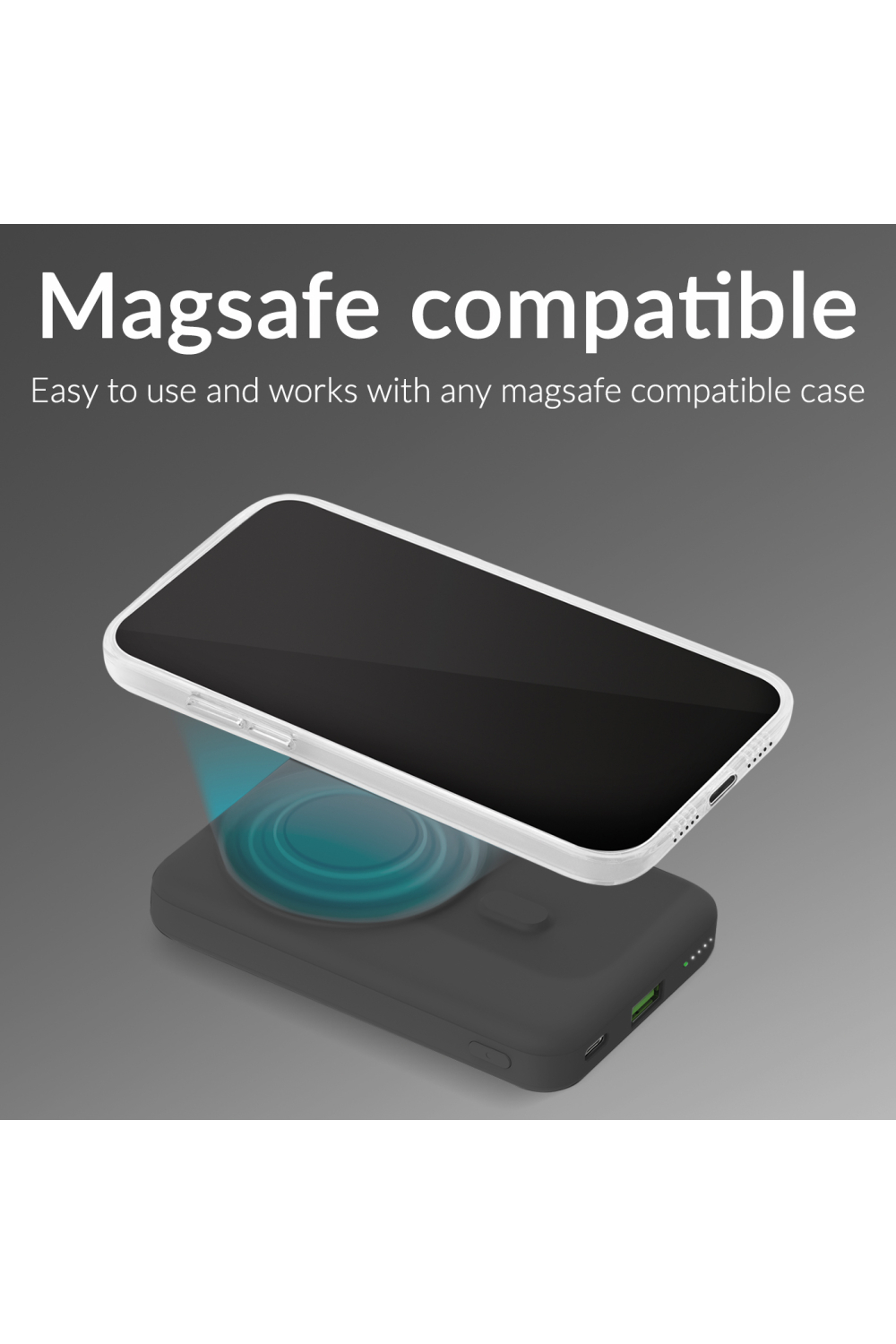 Mobilize Magnetic Wireless Magsafe Compatible Pd Stand Power Bank 10000Mah 15W Black - Afbeelding 5