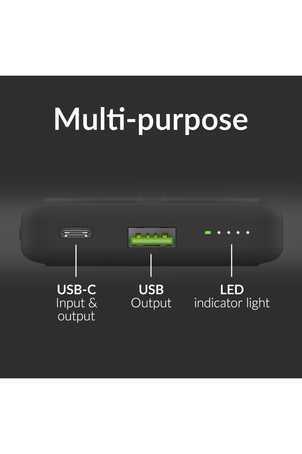 Mobilize Magnetic Wireless Magsafe Compatible Pd Stand Power Bank 10000Mah 15W Black - Afbeelding 6